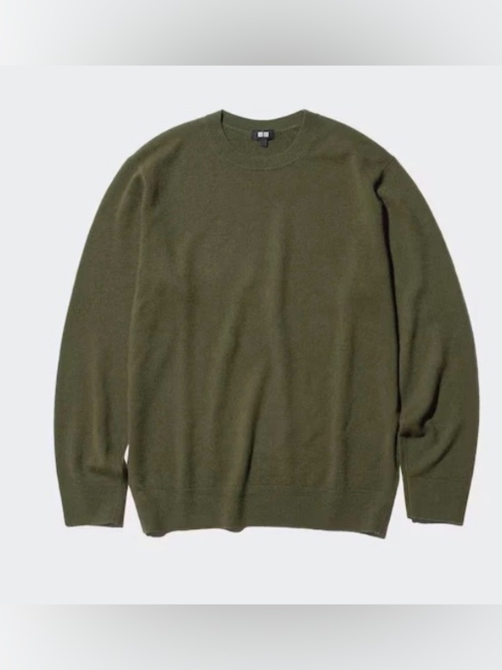 UNIQLO Men's Olive Crewneck Sweater size xl 100% cashmere